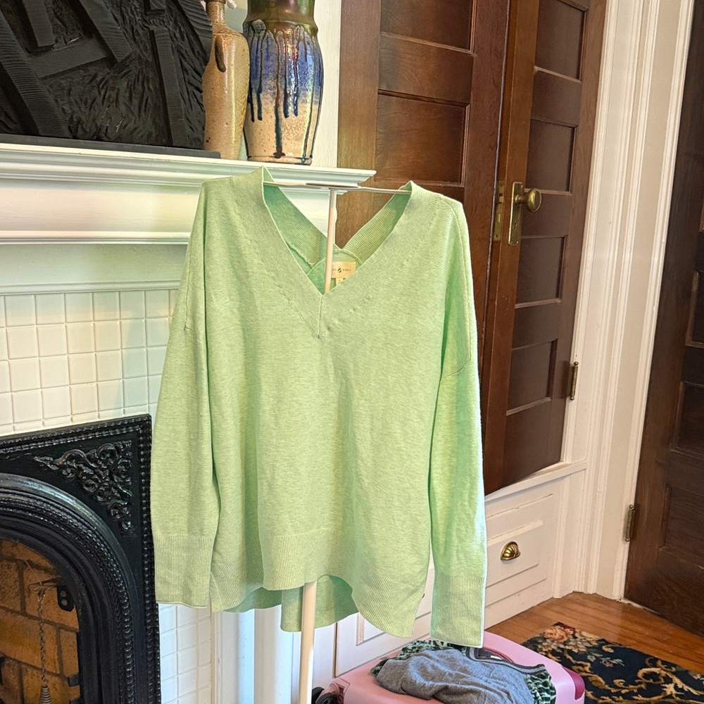 Lou & Grey Light Green V-Neck sweater. Worn about 3x